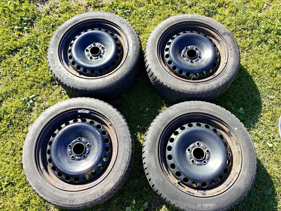 Felgi Stalowe 16" 5x108 Volvo S40 II V50 + Kołpaki Komplet 4szt (z oponami)