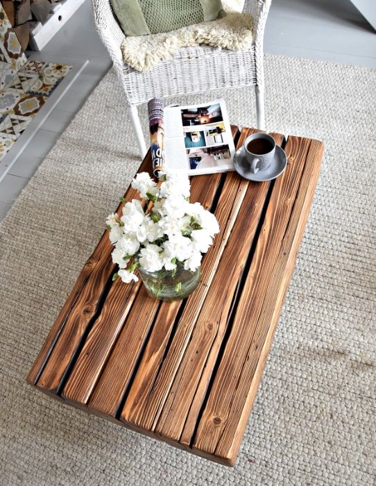 Stolik rustykalny Ława ze  starego drewna, starych bali stare belki