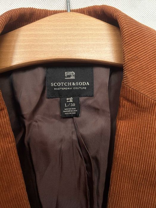 Scotch & Soda _ Sztruksowa brązowa marynarka L/50  _ Tailor-Made