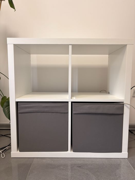 Regał komoda KALLAX biały ikea wkłady gratis