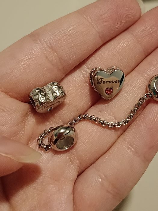 Nowy charms serce family \ forever stal chirurgiczna 316l.