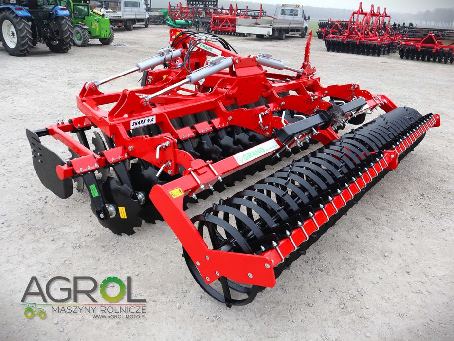 Brona talerzowa hydrauliczna 4m SHARK SHS Grano-System NOWA WERSJA 4,5