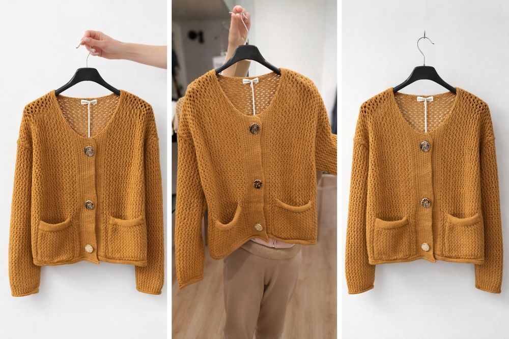 Cardigã curto  fêmea