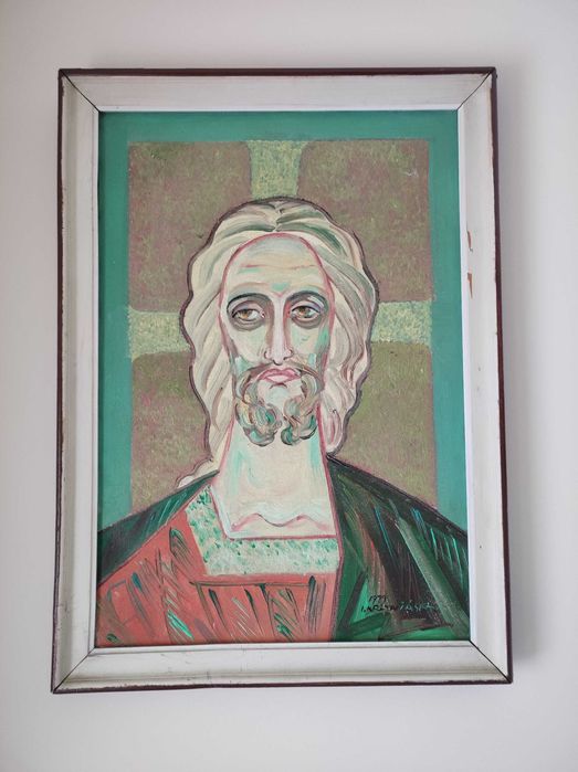 Obraz olejny "Chrystus" Irena Krzywińska 1979