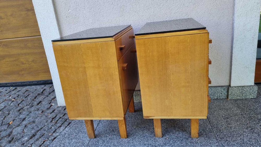 Szafki nocne Novy Domov Czechosłowacja lata 60 Mezulanik Design PRL