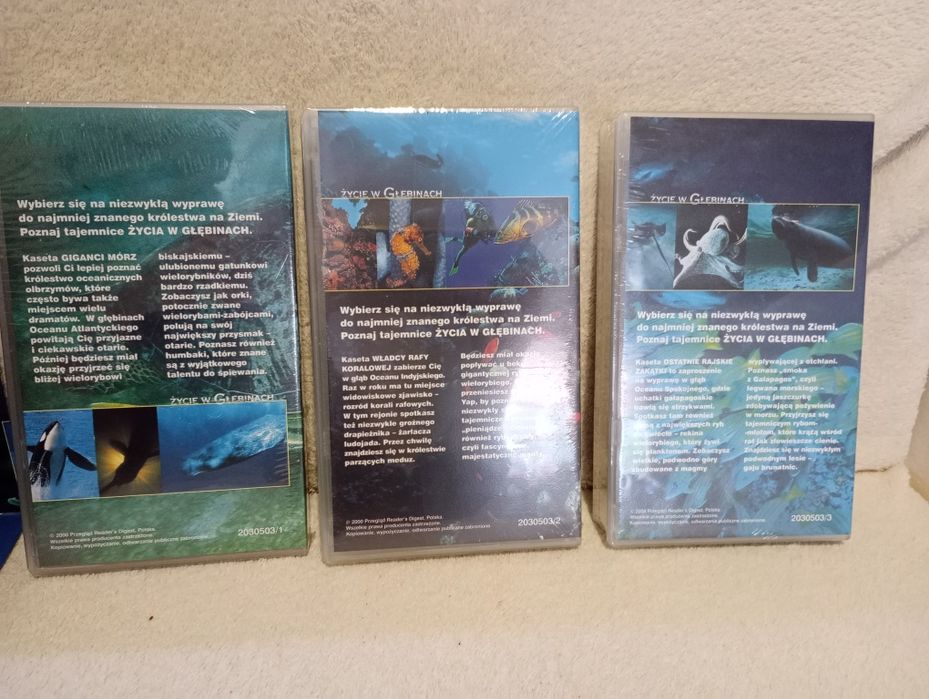 Życie w głębinach kasety vhs w folii zestaw