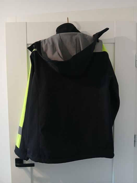 KURTKA ROBOCZA softshell roboczy ODBLASKOWA ostrzegawcza z kapturem