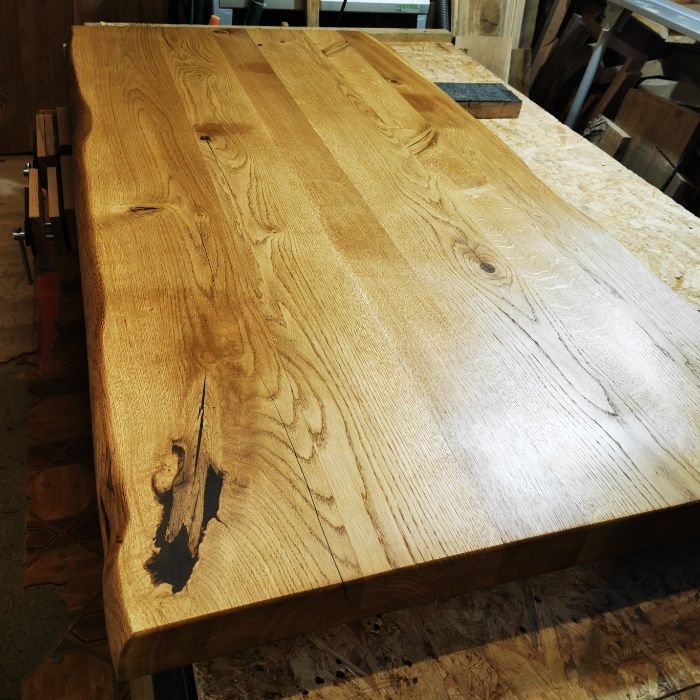 blat Dębowy 180x90x6 rustykalny