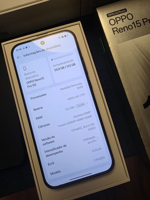 Oppo Reno 15 Pro 12GB/512GB ESTREAR, Oppo Watch X2. Troca/retoma. Fatura, garantia, capa