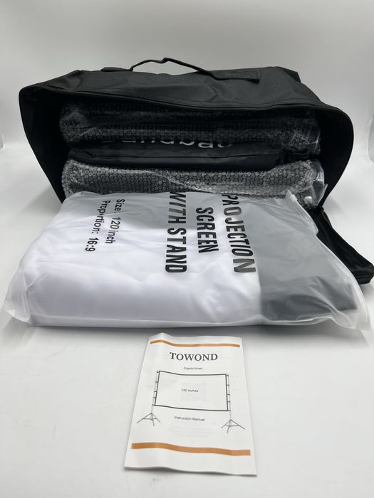 Ekran projekcyjny TOWOND 120 cali – z pełnym zestawem i torbą