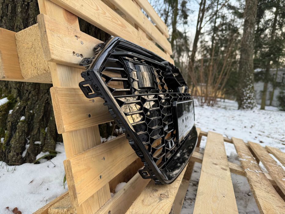 Grill Atrapa Audi A7 C8 18-22 styl RS7 ALL BLACK camera, ACC