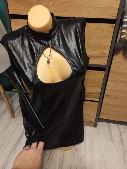 Seksi mini sukienka z ekoskórki S Stan jak nowa