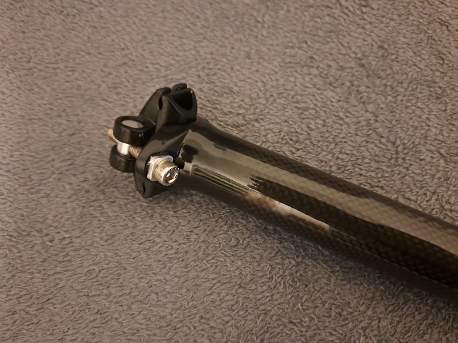 Karbonowa Sztyca 31,6 x 350mm Toseek Włókno Węglowe NOWA