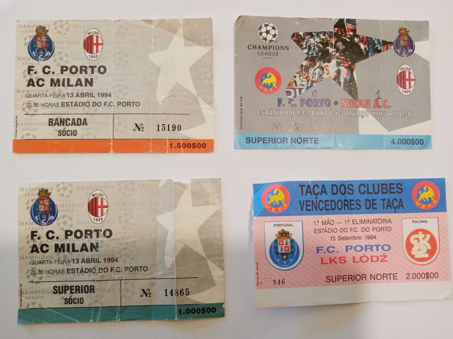 Bilhetes de futebol FC Porto Champions League e Uefa