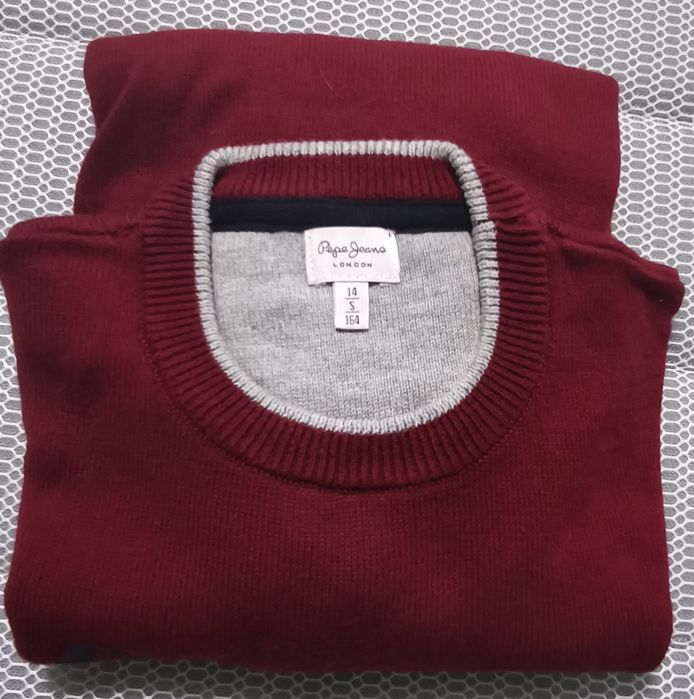 Camisola de malha fina Pepe Jeans em bordeaux T. S, 164cm ou 14 anos