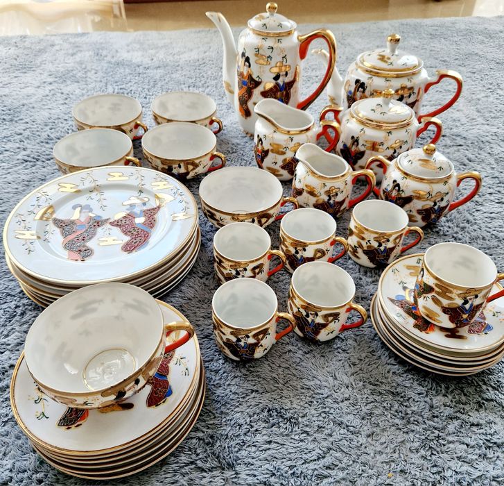 Serviço Chá/Café Porcelana Japonesa Casca Ovo