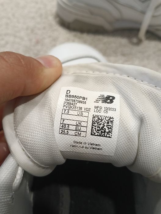 New Balance 550 brancas