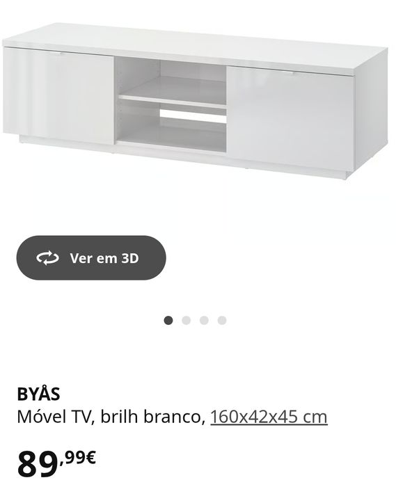 Móvel TV IKEA Byas - Branco