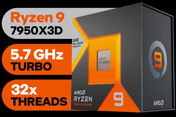 Ryzen 9 - 7950X3D - gwarancja do 2027.02.27; stan: IGŁA. Bardzo dobrze chłodzony.