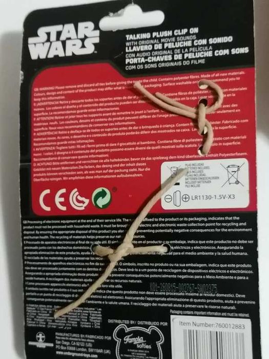 2 Peluches/Chaveiro Star Wars Novos! (Preço por cada)