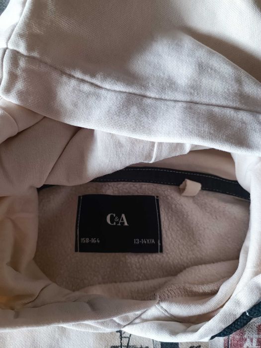 Sweat com capuz C&A, tamanho 158/164cm – 13/14 anos