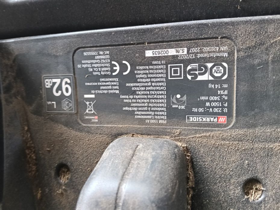 Kosiarka elektryczna uszkodzona Parkside 1500