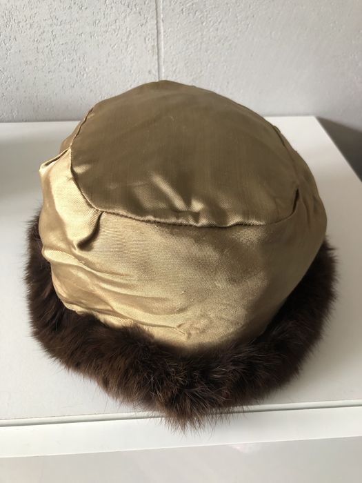 Czapka,toczek z królika, brązowy