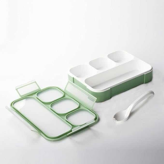 Pudełko na lunch Auyeetek z 4 przegródkami, 1000 ml, zielone