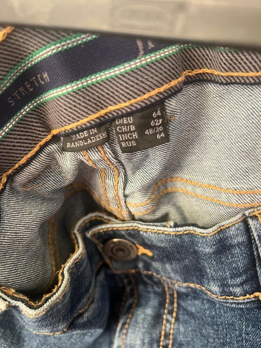 Niebieskie spodnie stretch XXL