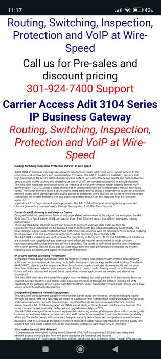 Голосовий шлюз Carrier Access Adit 3104