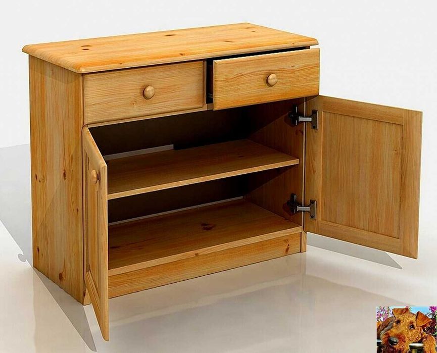 Komoda Sosnowa - Wszystkie Elementy Drewniane