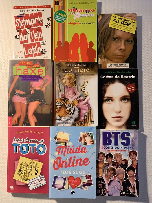 vários livros para jovens e adultos