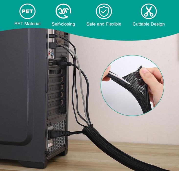 Organizer do KABLI maskownica OSŁONA maskująca oplot przewodów 3m