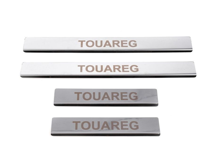 Volkswagen Touareg 2002-2010 рр. Накладки на дверні пороги Carmos V1 (4 шт, нерж.)