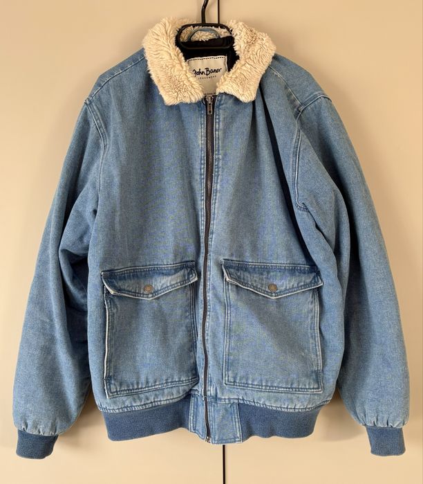 Kurtka jeansowa sherpa jacket z kożuszkiem