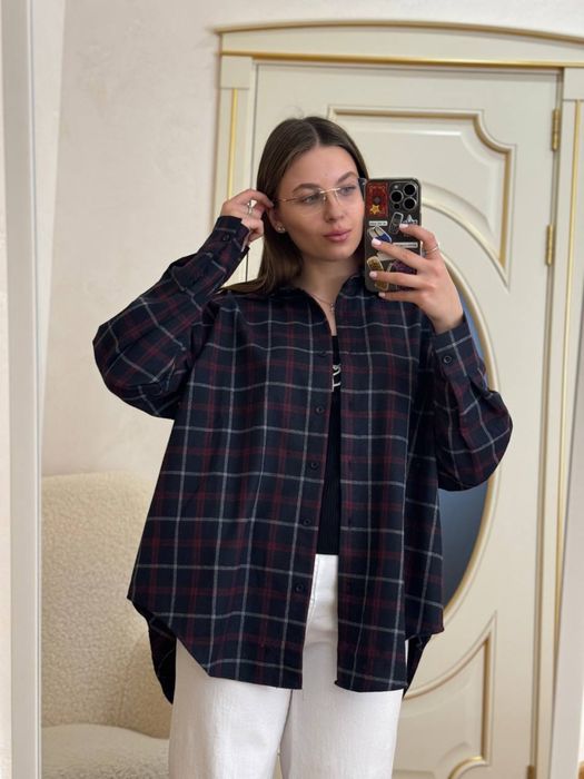 Сорочка в клітинку, трендова