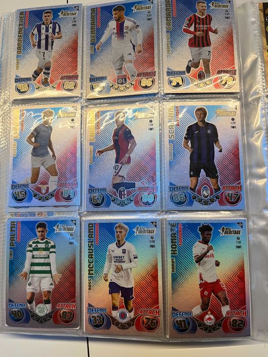 27 cartas Heritage Match attax 24/25