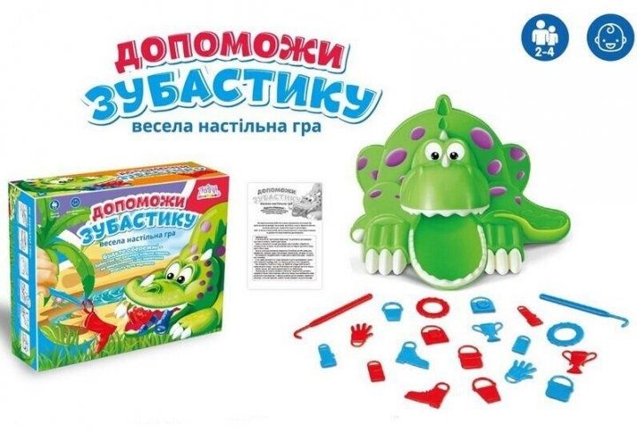 Допоможи зубастику весела настільна гра для дітей крокодил