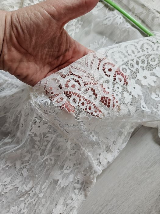Сукня з мережива біла довга для фотосесій пеньюар сбори нареченої