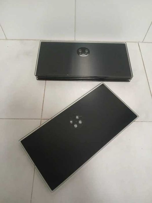 Prateleiras Estantes Bases em Vidro Pretas Shelf Glass