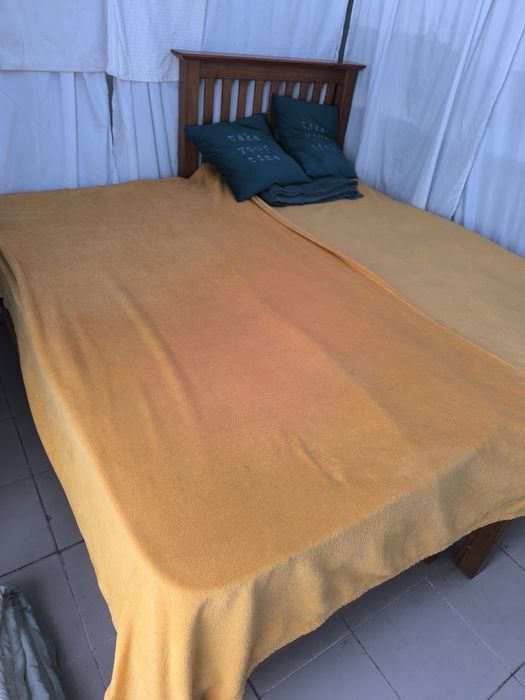 Cama Ninho Dupla em Madeira Maciça c/ Rodas + 2 Colchões (Solteiro ou Casal)