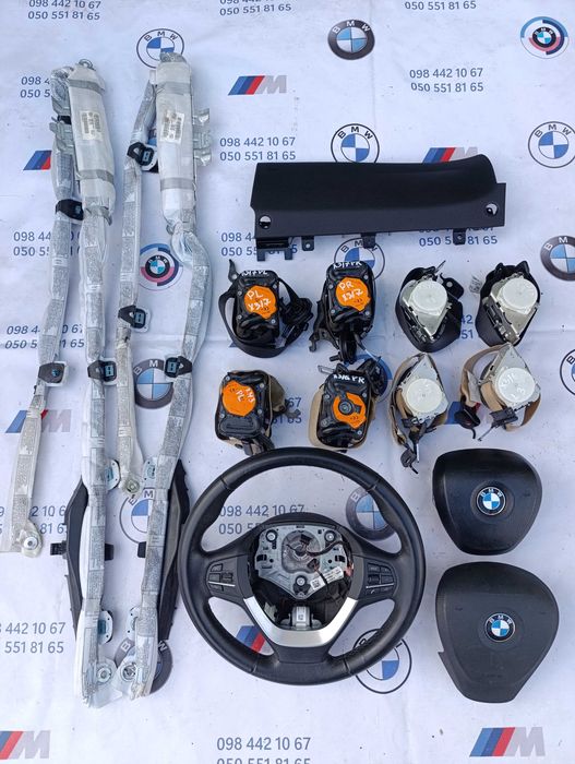 Подушка безпеки airbag в кермо коліна шторка стелі BMW X3 F25 X4 F26 11-17 БМВ Ф25 Ф26 дорест рест ремінь штора аірбег ремень безопасности