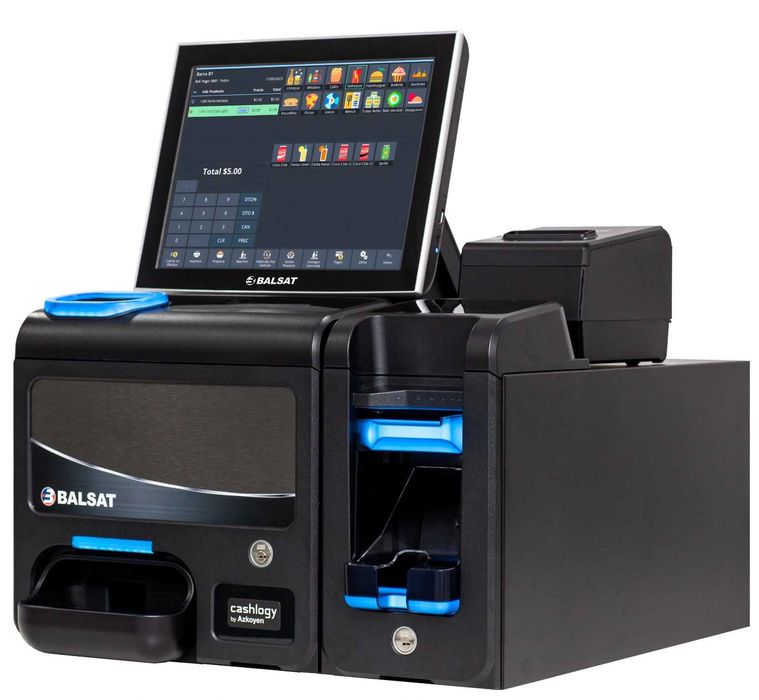 Máquina de pagamentos e trocos Azkoyen Cashlogy 2023