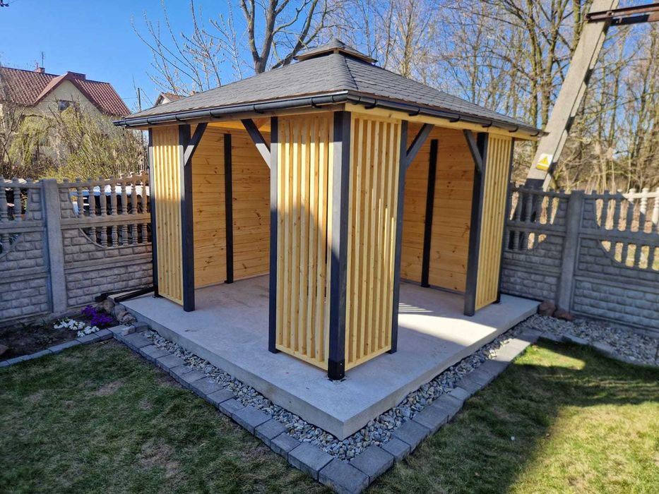 Altana drewniana altanka nowoczesna ogrodowa wiata pergola ogród