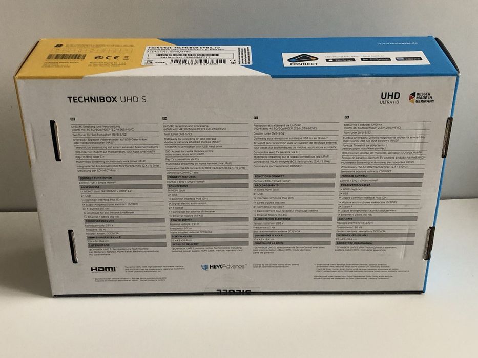 Цифровий Супутниковий Приймач Тюнер TechniSat TECHNIBOX UHD S 4K