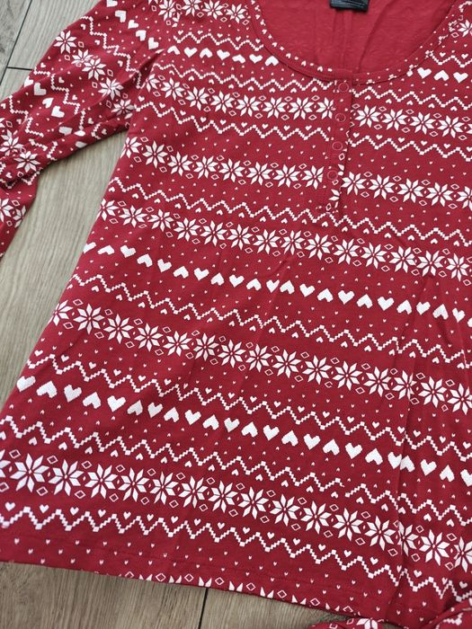Piżama H&M * S 36 * czerwona * legginsy * longsleeve