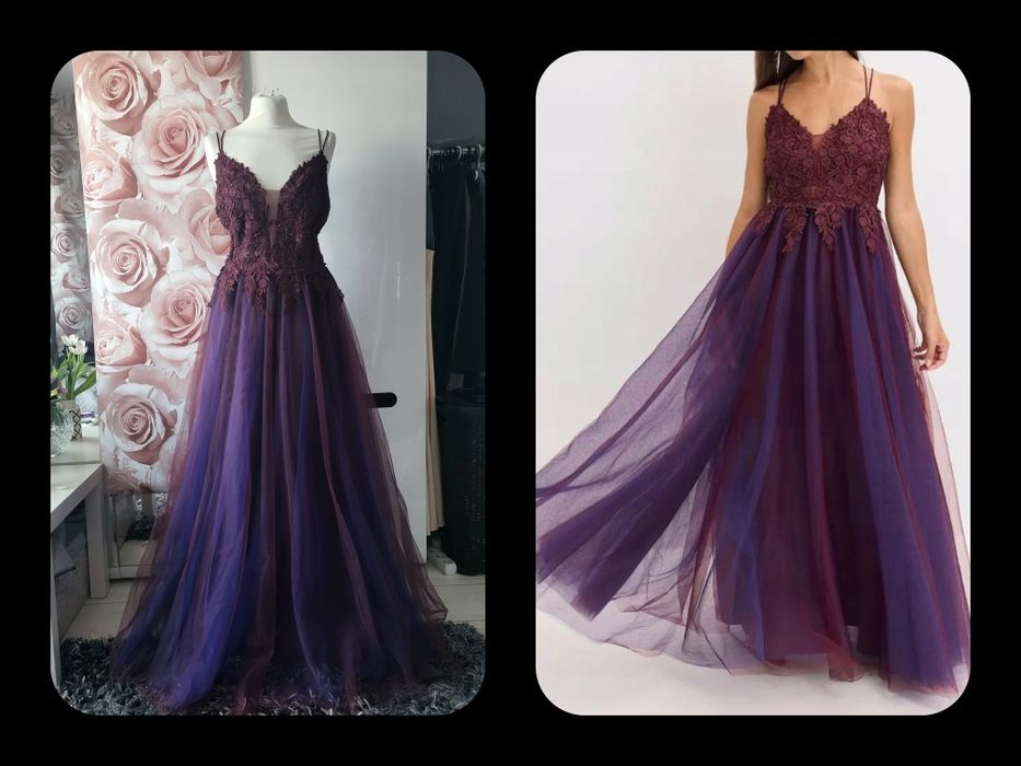 Balowa tiulowa sukienka maxi 40, 42, 46,48,50-52,wesele, bal, gala