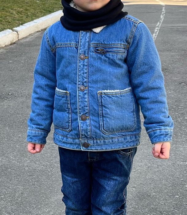 Дитяча утеплена джинсовка zara 98 см