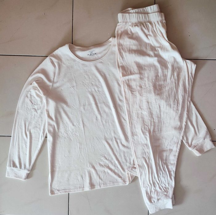 Piżama 2cz r XXL 52/54,XL 46/48, Primark cares ecru