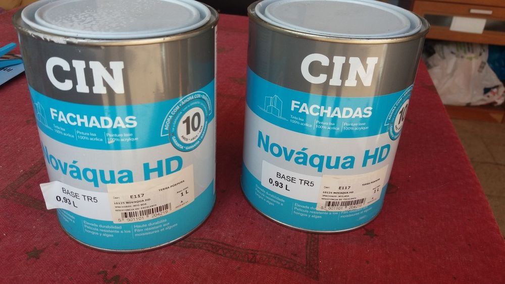 2 Cans of 1L Paint Nováqua Cin E11764365340334978122